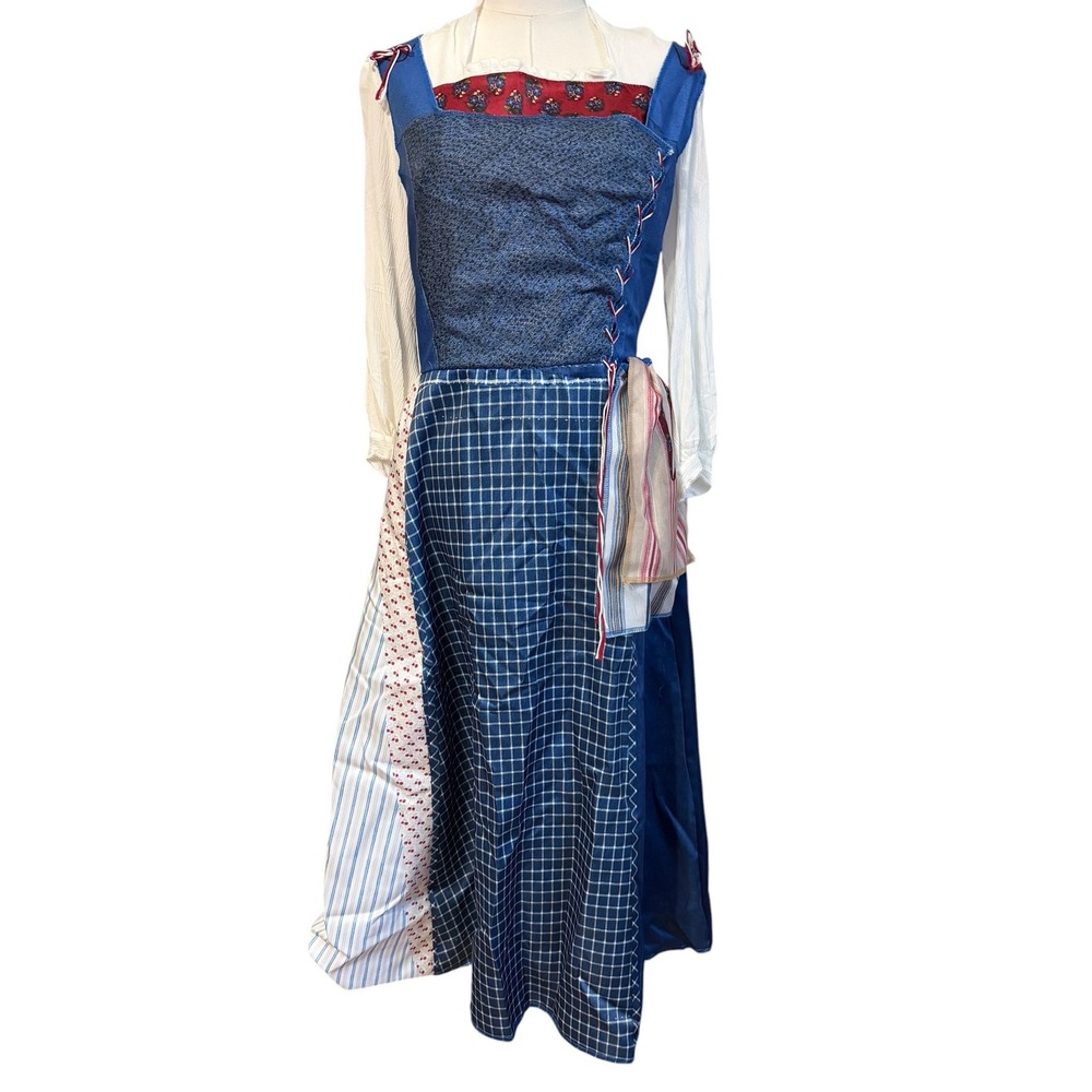 Disney Belle Provincial Costume Dress Women Size M 8-10 Blue Renaissance Cosplay - Picture 3 of 12